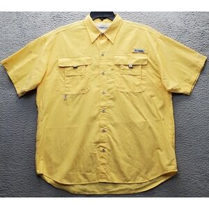 Columbia PFG Omni-Shade Fishing Shirt – Men's Big & Tall 2XL – Yellow